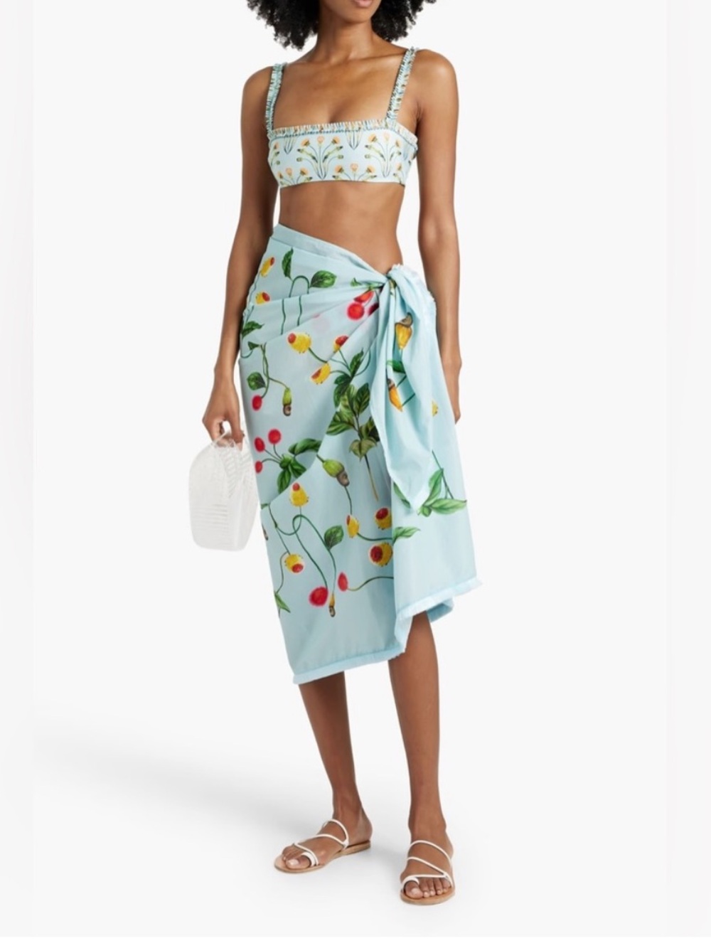 Agua by Agua Bendita Orquidea Frutal Blue Floral
Flower Pareo Sarong OS NWT - Picture 2 of 9